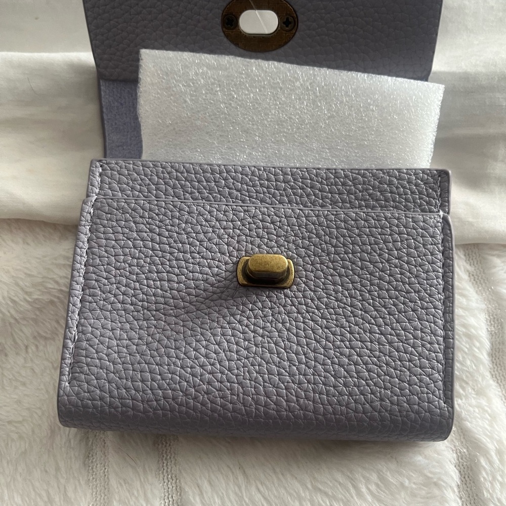 Simons Gray Wallet with Gold Accent